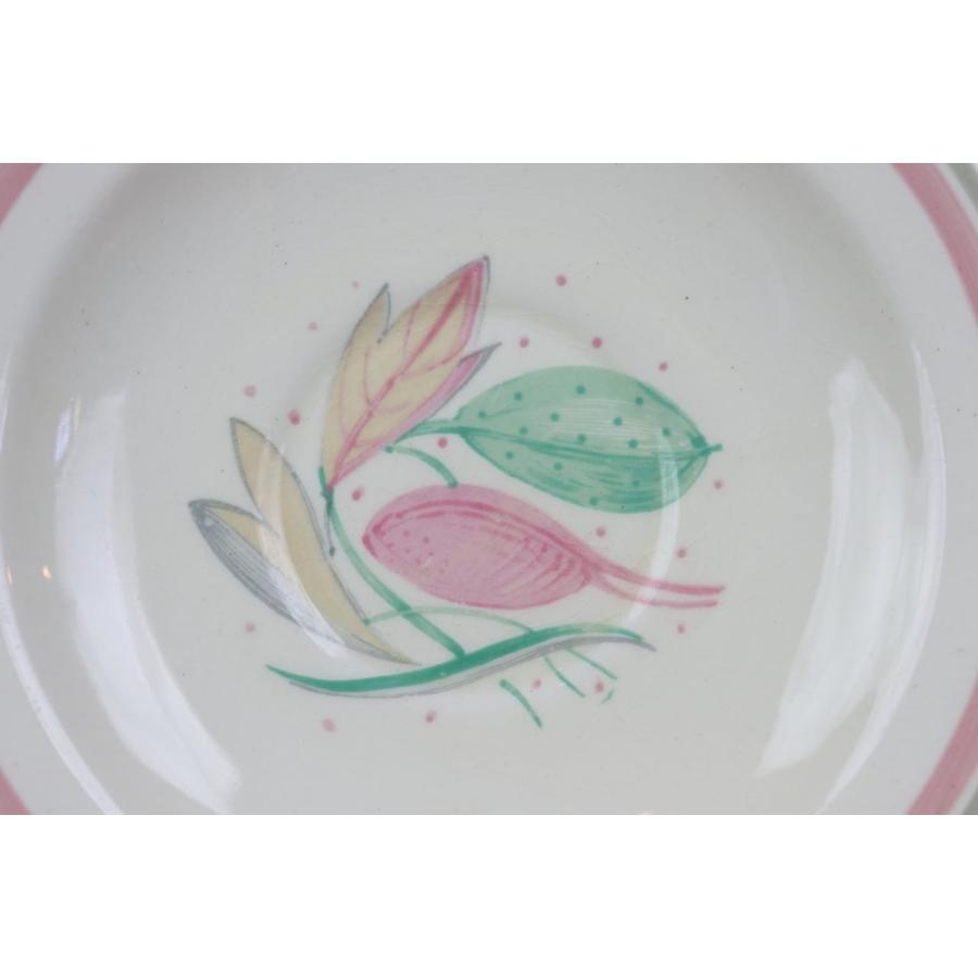 アンティーク スージークーパー スープカップ２客 ウェディングリング ピンク＆緑 アンティーク スージークーパー スープカップ2客 ウェディングリング