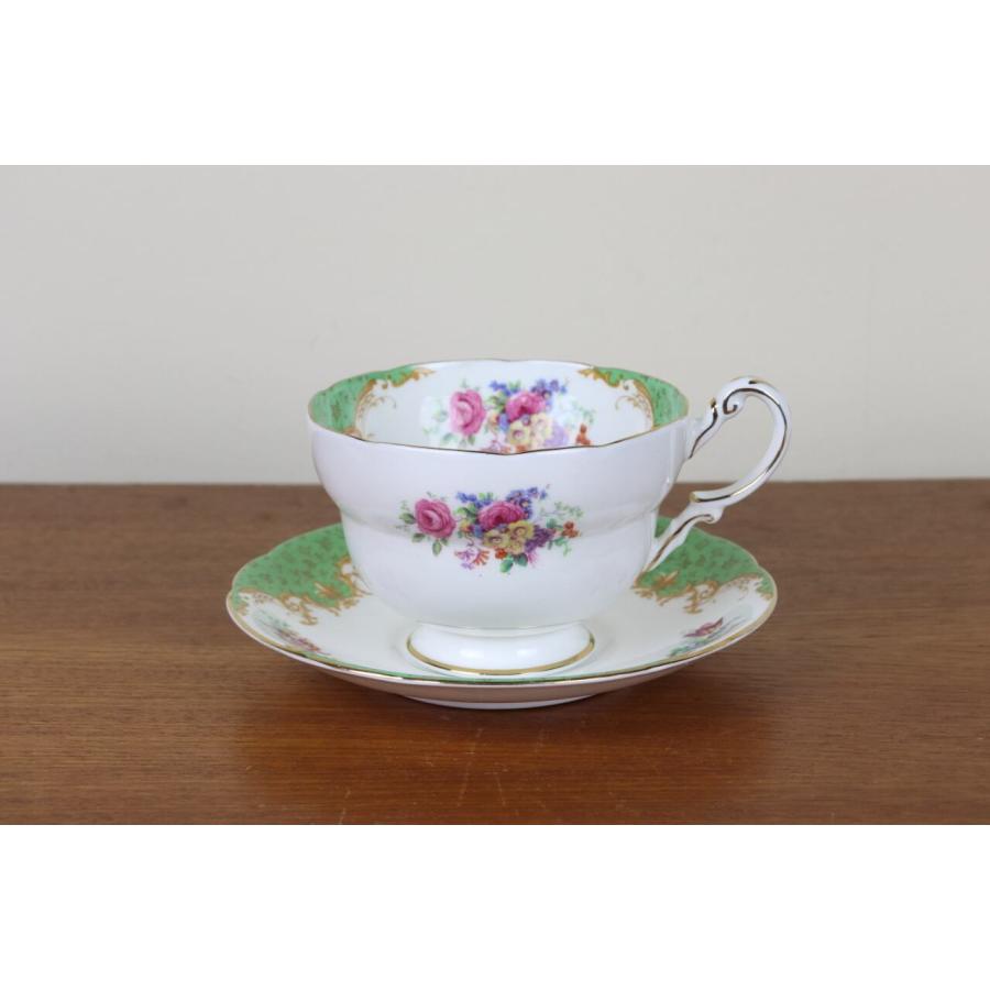 パラゴンParagonロッキンガム グリーン カップ＆ソーサー2客 販売 英国