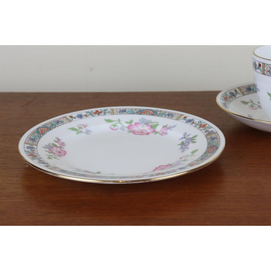 シェリー トリオ カップ＆ソーサー ケーキ皿 イギリスアンティーク 状態良好 シェリー Late Foley トリオ カップ プレート ケーキ皿 アンティーク