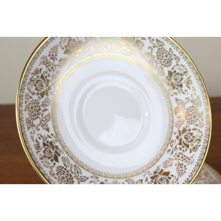 ウェッジウッド　ゴールドダマスク　トリオ　コーヒーカップ　プレート　ケーキ皿　WEDGWOOD　花柄　GOLDDAMASK　イギリス　ヴィンテージ　つ89｜epocavintagedishes｜09