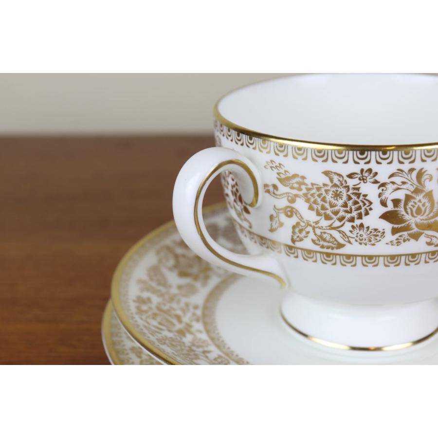 ウェッジウッド　ゴールドダマスク　トリオ　コーヒーカップ　プレート　ケーキ皿　WEDGWOOD　花柄　GOLDDAMASK　イギリス　ヴィンテージ　つ89｜epocavintagedishes｜04