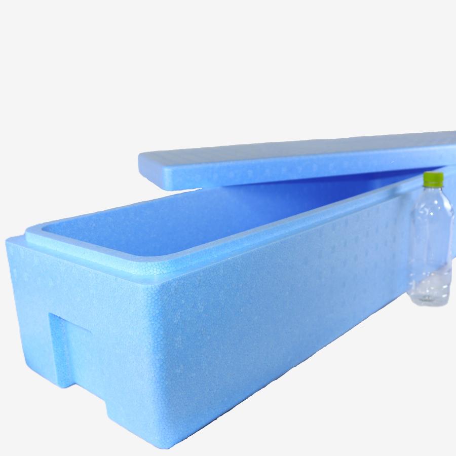 クーラーボックス 発泡スチロール箱 大型 青色 蓋付 通販 保冷 ブリ箱