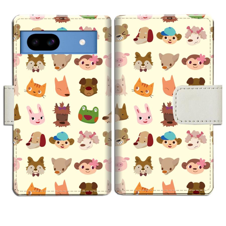 softbank Google Pixel 8a 手帳型ケース ANIMALSデザイン | 