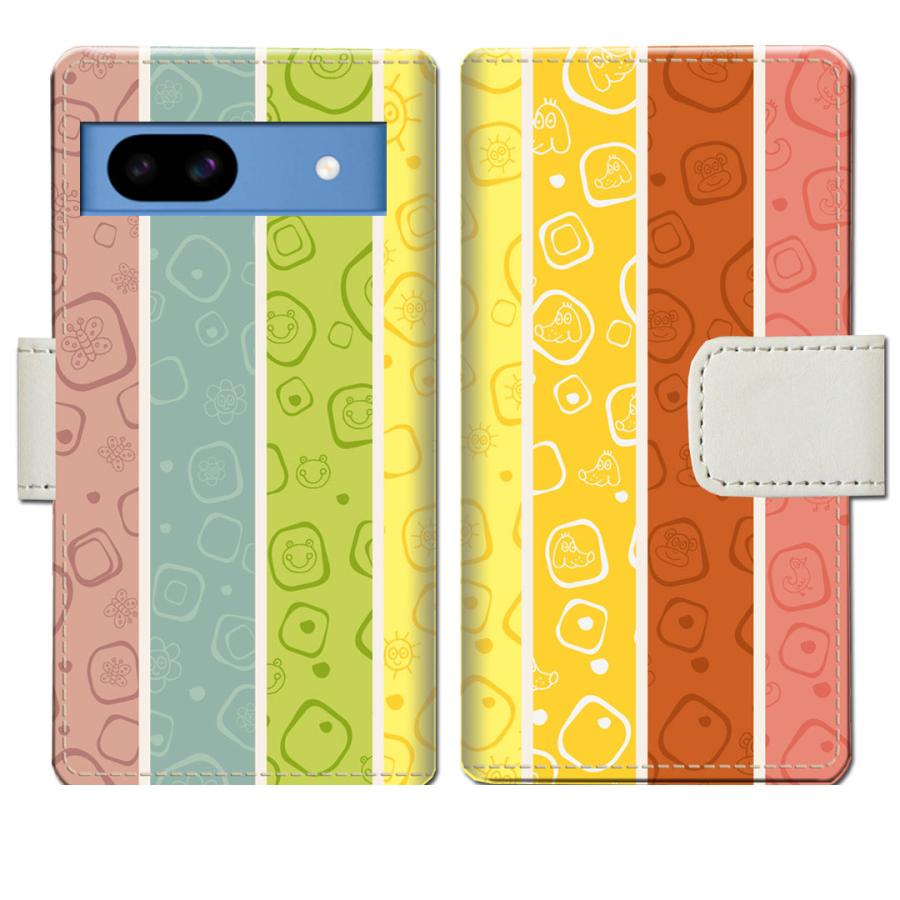 softbank Google Pixel 8a 手帳型ケース Cストライプデザイン | 