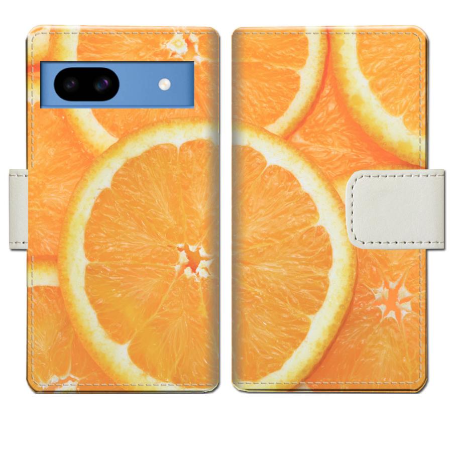 softbank Google Pixel 8a 手帳型ケース フレッシュオレンジデザイン | 