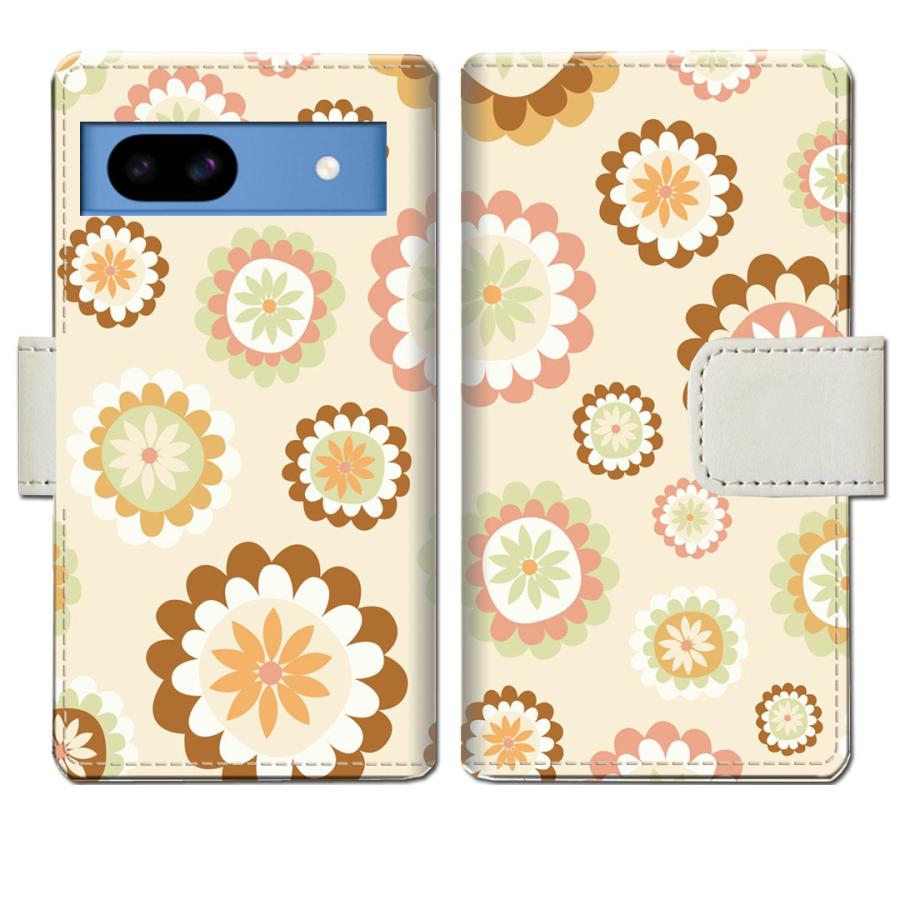softbank Google Pixel 8a 手帳型ケース FLOWERデザイン | 