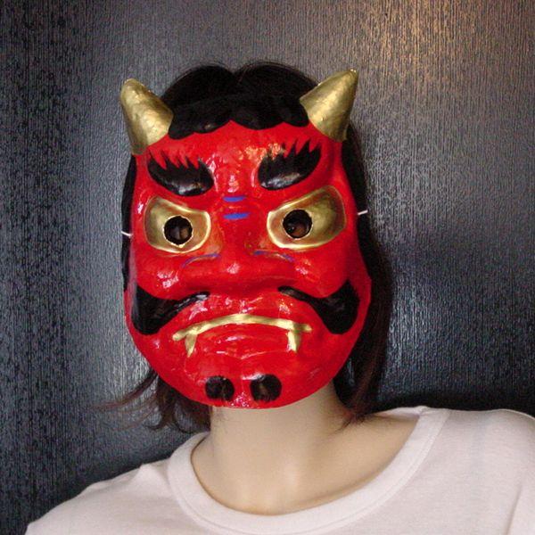 営業日午前注文即日発送｜後払いOK｜張子お面 鬼 : コスプレ通販店