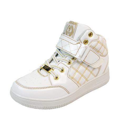 PARK AVENUE：パークアベニュー ハイカットスニーカー/シューズ/キッズ/ジュニア●WHITE/GOLD（ホワイト/ゴールド） | 