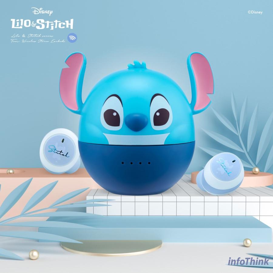 InfoThink ワイヤレスイヤホン ノイズキャンセリング Bluetooth Earbuds ディズニー Disney リロ＆スティッチ スティッチ Stitch iTWS100-Stitch｜equalia｜02