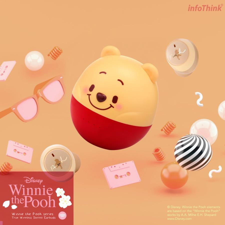 【期間限定特価】 InfoThink ワイヤレスイヤホン ノイズキャンセリング Bluetooth Earbuds ディズニー Disney くまのプーさん Winnie the Pooh iTWS100-Winnie02