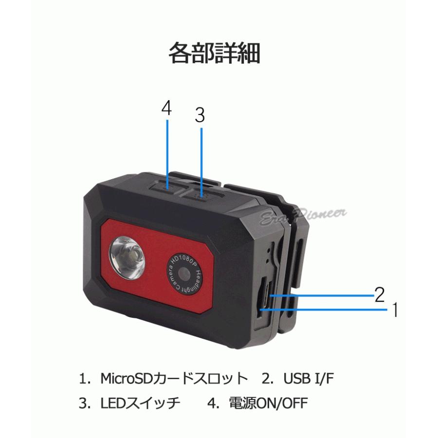 防犯カメラ 小型 ビデオカメラ マルチスポーツアクションカメラ 1080P 32GB対応 SDカード録画 小型カメラ f18｜era-pioneer-store｜05