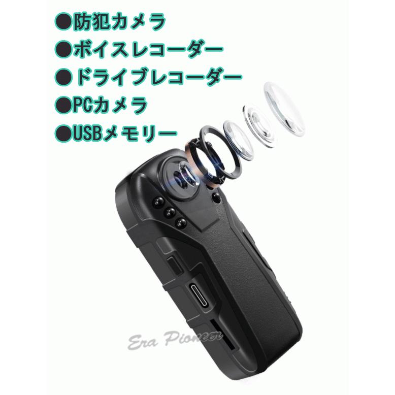 小型防犯カメラ 小型ビデオカメラ 動体検知 256GB対応 SDカード録画