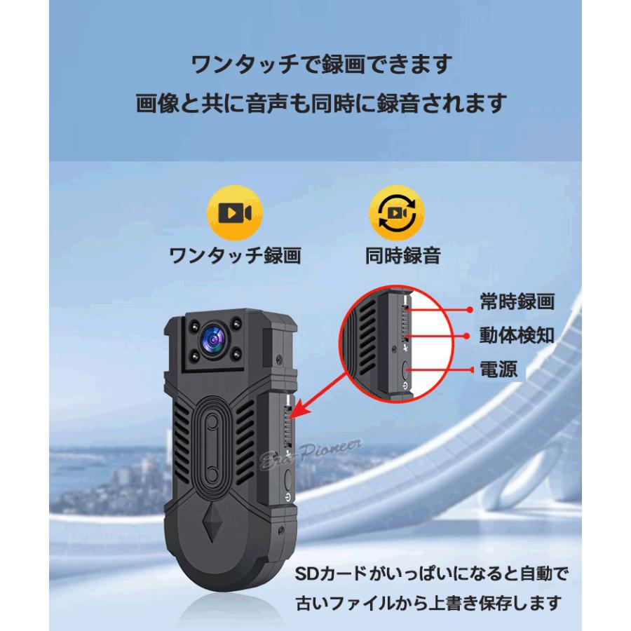 小型監視カメラ ワイヤレス 防犯カメラ wifi SDカード録画 常時録画