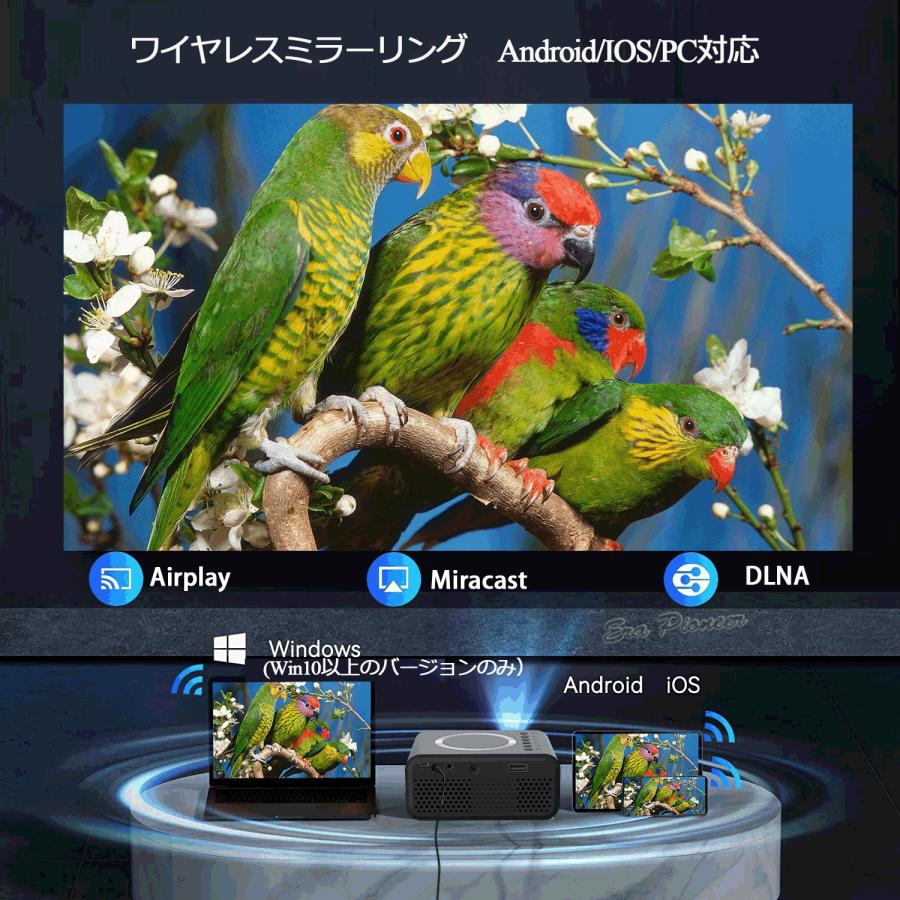 プロジェクター 小型 家庭用 ワイヤレスミラーリング スマホ プロジェクター 小型 家庭用 ワイヤレスミラーリング スマホ
