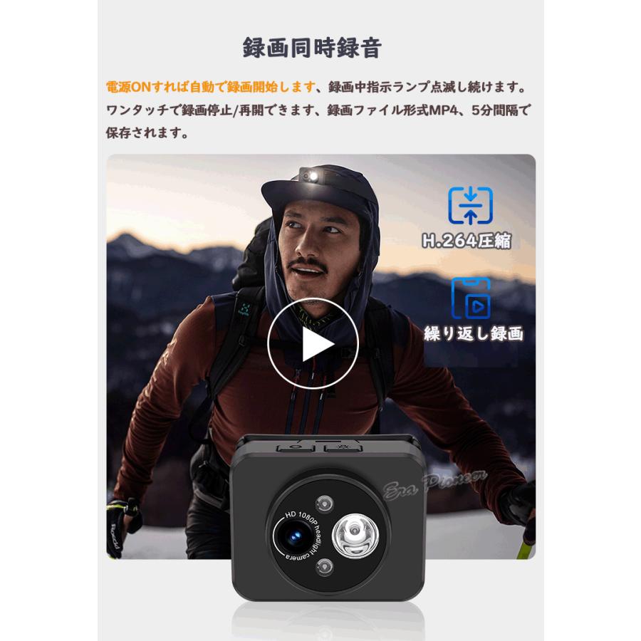 ウェアラブルカメラ ヘッドマウントカメラ 手振り感知ヘッドライト