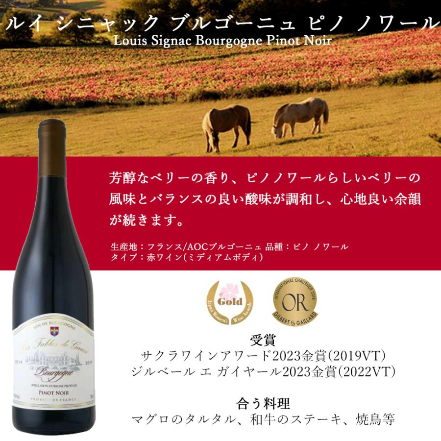 ワイン 赤 ブルゴーニュ ピノ ノワール 2019 ルイ シニャック フランス 辛口｜erabell-wine｜02