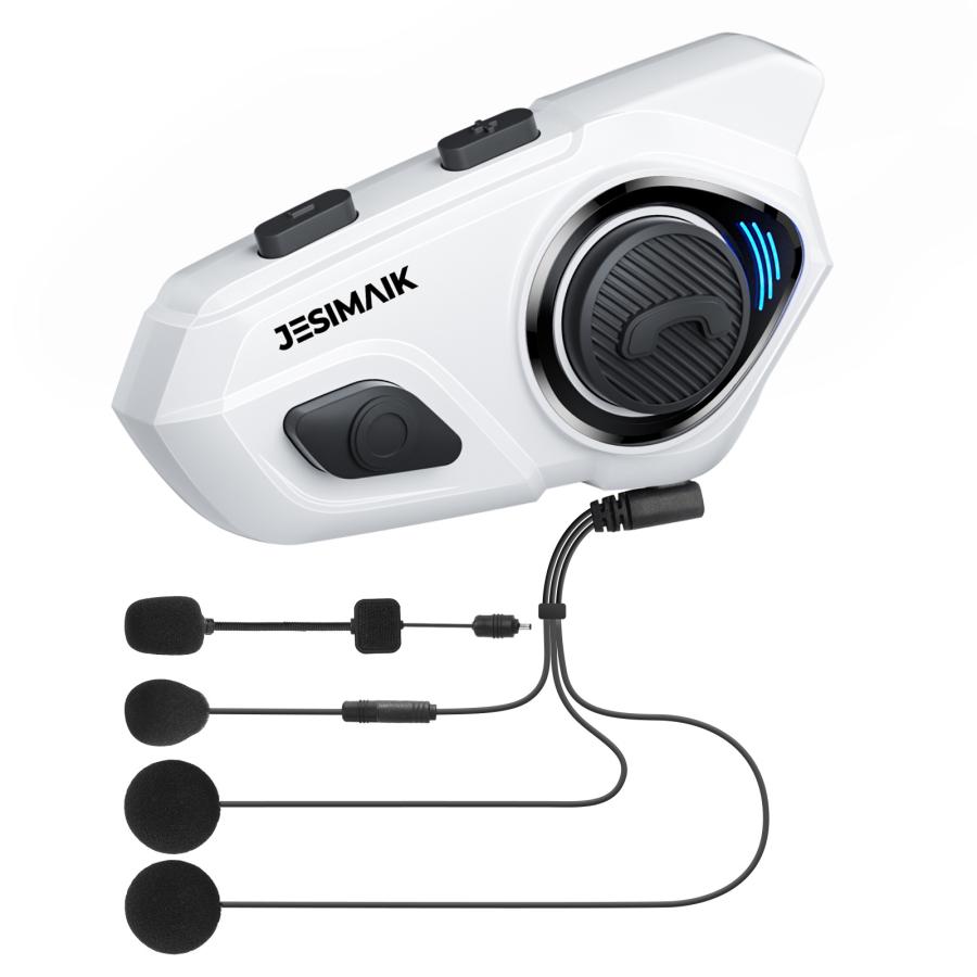 JESIMAIK バイク用 インカム 6人通話 聴きトーク 大ボタン HIFI高音質
