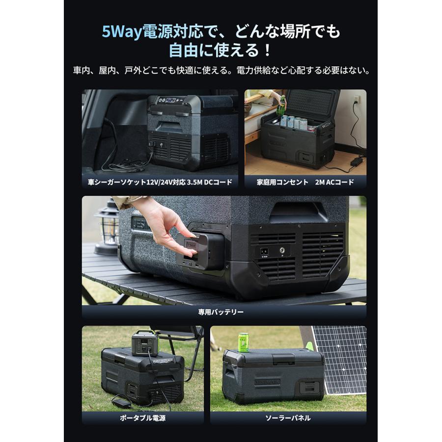 【在庫わずか】JESIMAIK ポータブル冷蔵庫 車載冷蔵庫 28L -20℃〜10℃ 急速冷凍 バッテリー内蔵可 静音 防災 冷凍庫 車中泊 キャンプ  E28 | JESIMAIK | 15