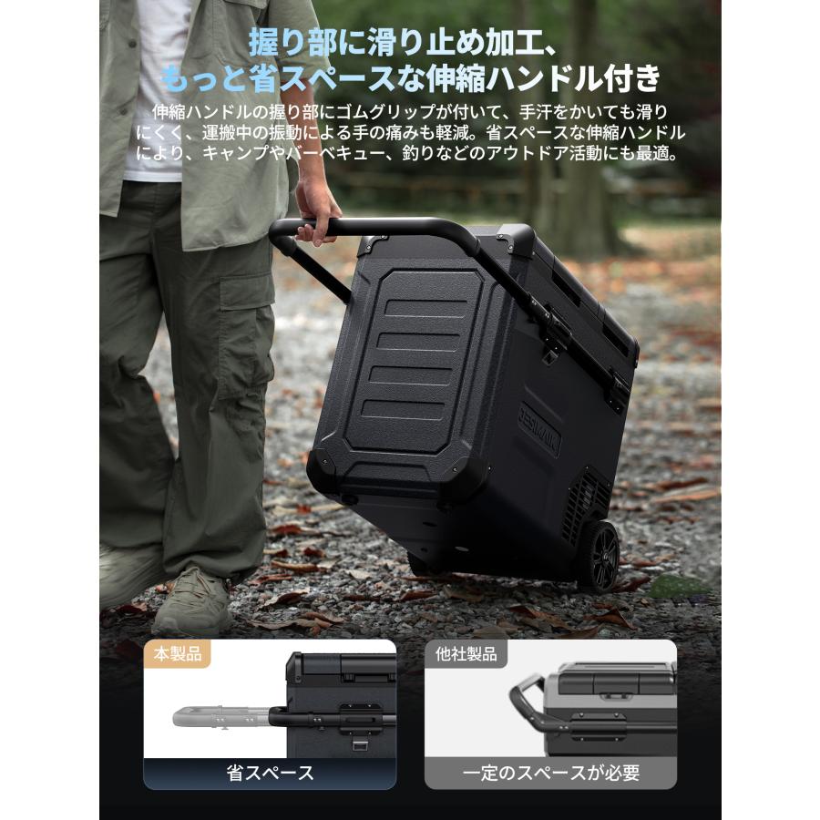 JESIMAIK 【今月一番お得】 ポータブル冷蔵庫 車載冷蔵庫 55L 大容量
