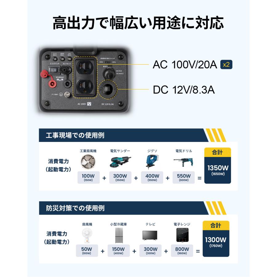 JESIMAIK 停電対策 即納 インバーター発電機 発電機 インバーター