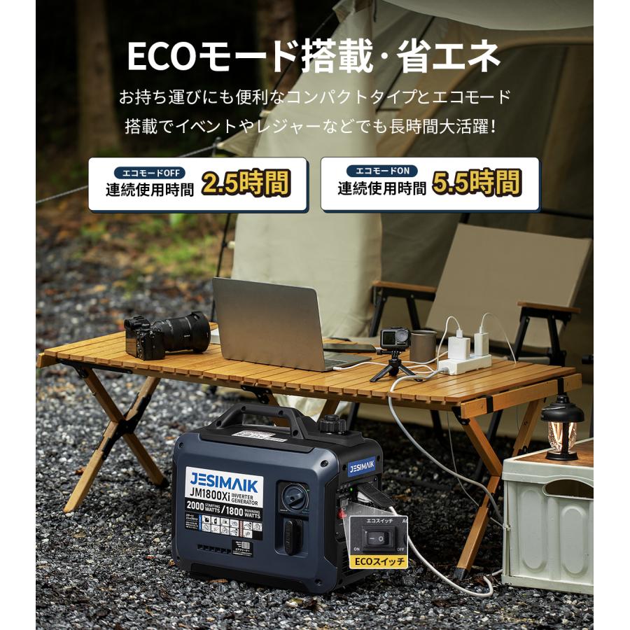 JESIMAIK 即納 インバーター発電機 発電機 インバーター 1800W 14kg