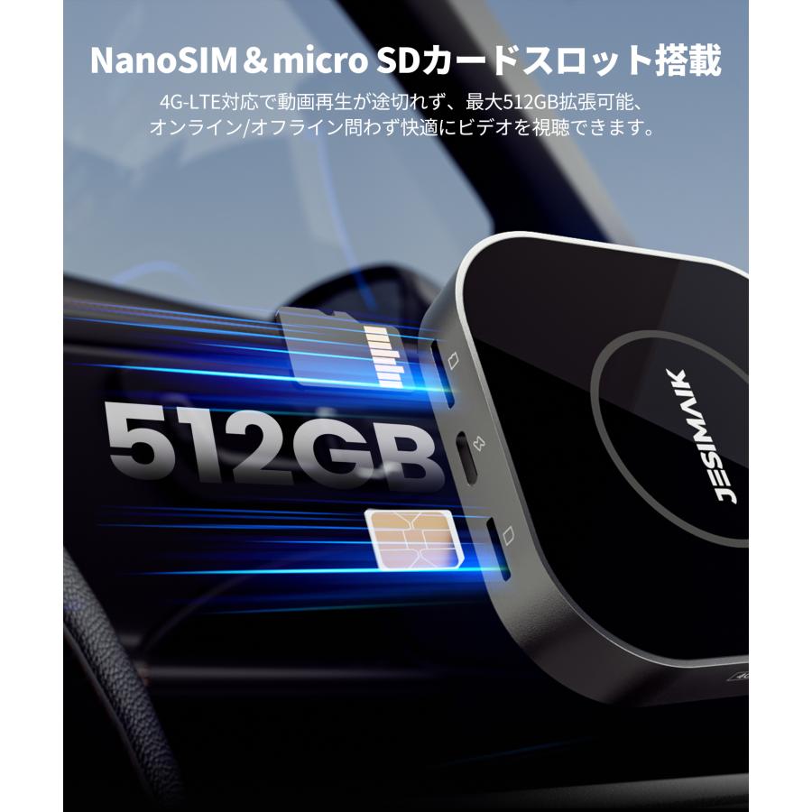 JESIMAIK 画面自由分割 AiBox Android13 8GB ワイヤレス CarPlay