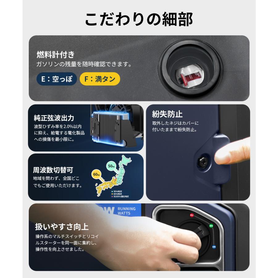 JESIMAIK インバーター発電機 発電機 インバーター3800W 高出力 24kg