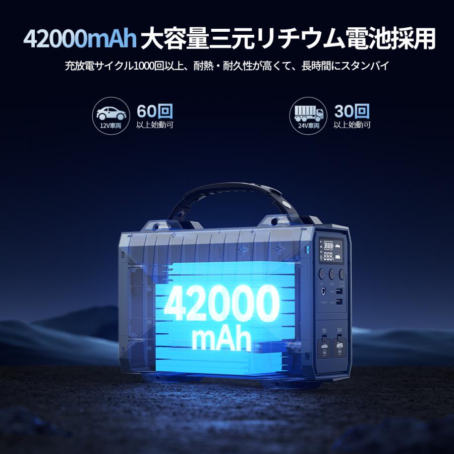 JESIMAIK ジャンプスターター V9M 12V/24V兼用 42000mAh ピーク3000A バッテリー上がり リチウムイオン電池 車用 トラック PSE認証 安全保護 爆買 | JESIMAIK | 05