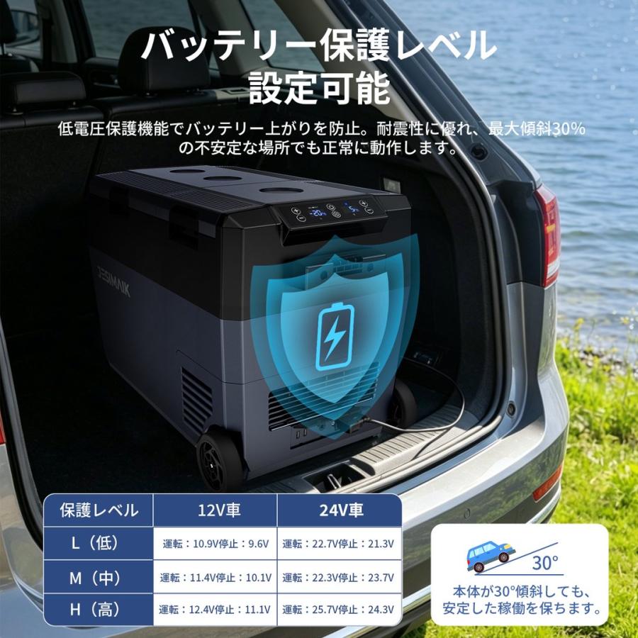 JESIMAIK ポータブル冷蔵庫 25L 35L ハンドル キャスター付き 大容量