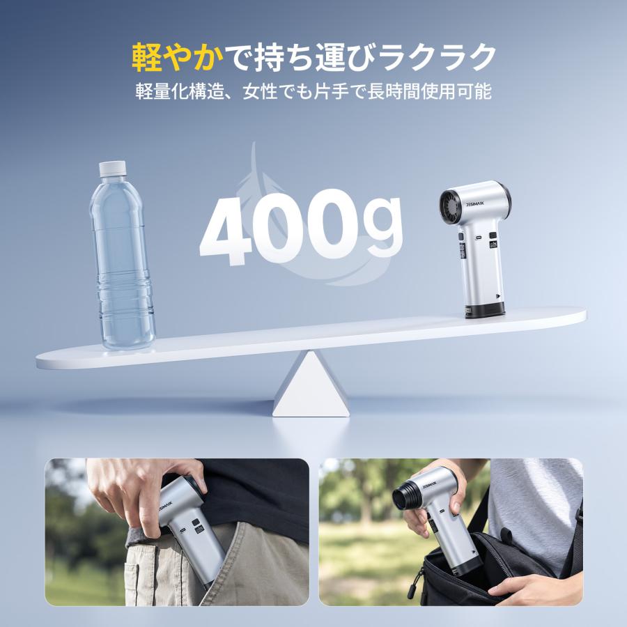 ブロワー エアダスター 80000RPM・65m/s超強風 400g軽量 小型 バッテリ交換式 4段階風量調節 ハンディブロワー 洗車 水滴飛ばし 車内清掃  JESIMAIK TF40R1 | JESIMAIK | 06