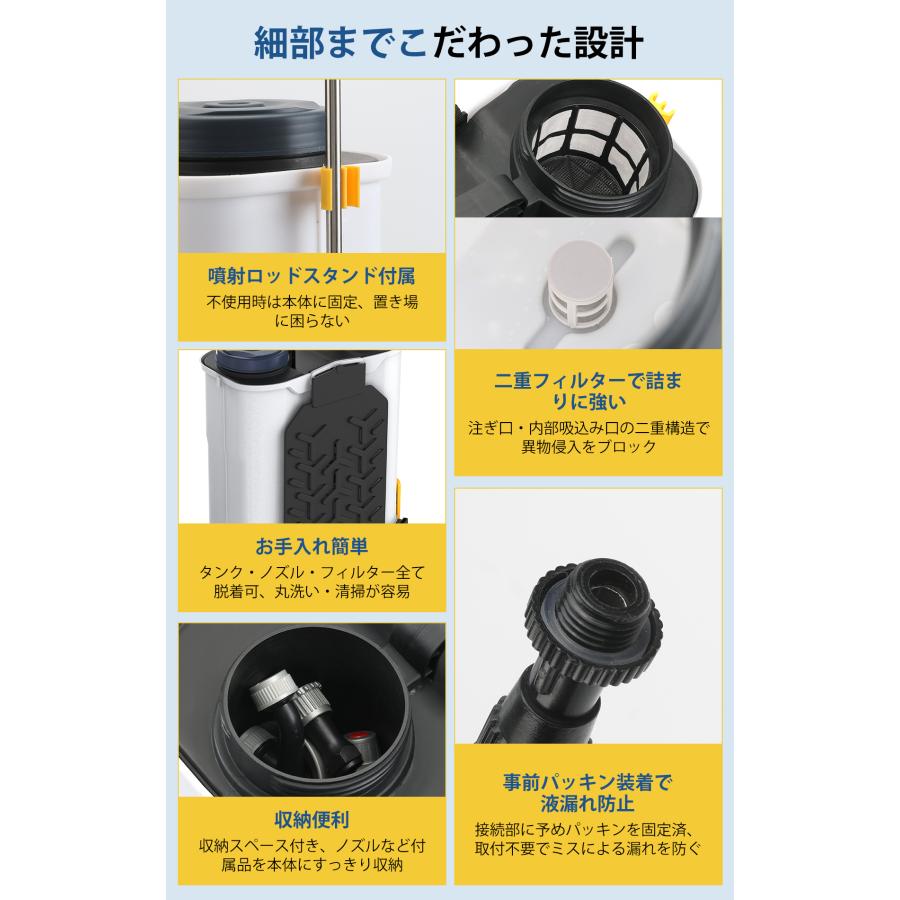 JESIMAIK 電動噴霧器 18L かき混ぜ機能付き 背負い式 3.6kg 超軽量