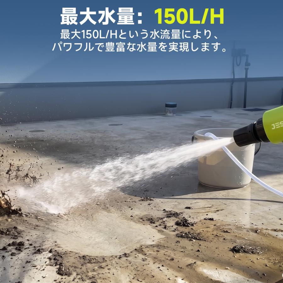 JESIMAIK 高圧洗浄機 コードレス LCDディスプレイ搭載 折りたたみ式 超