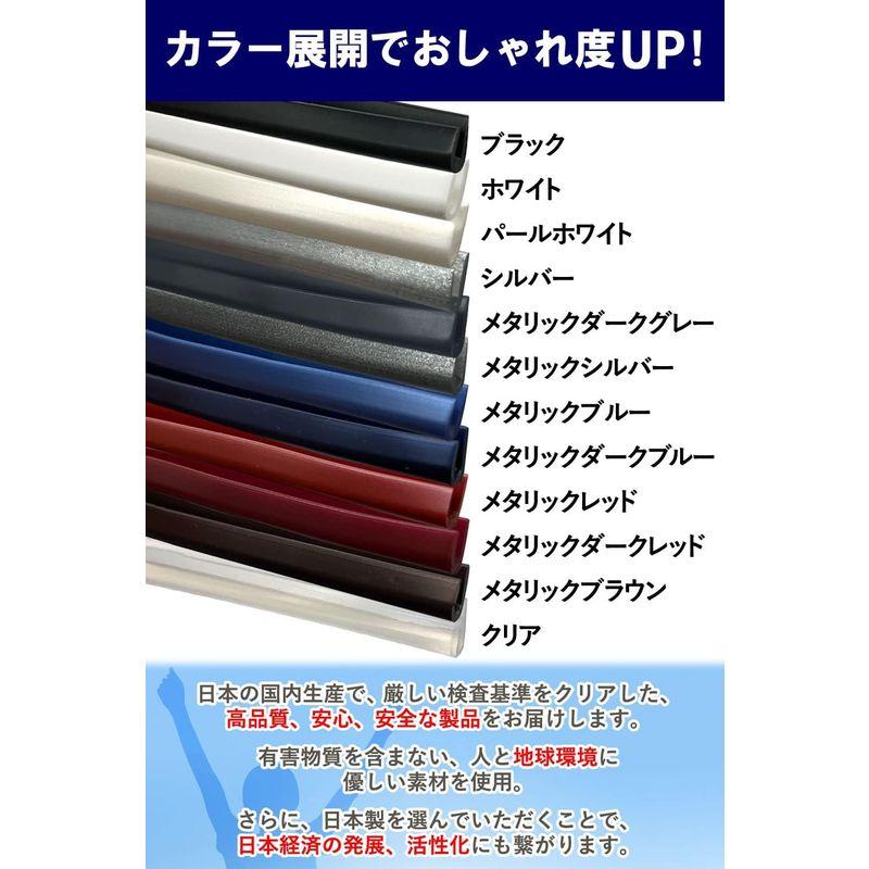 ドアモール 粘着付き ドアガード 日本製 車 J 型 ドア キズ 保護 ガード スリムタイプ 3M 6 mm x 8 mm ホワイト プラス｜erde-shop｜05