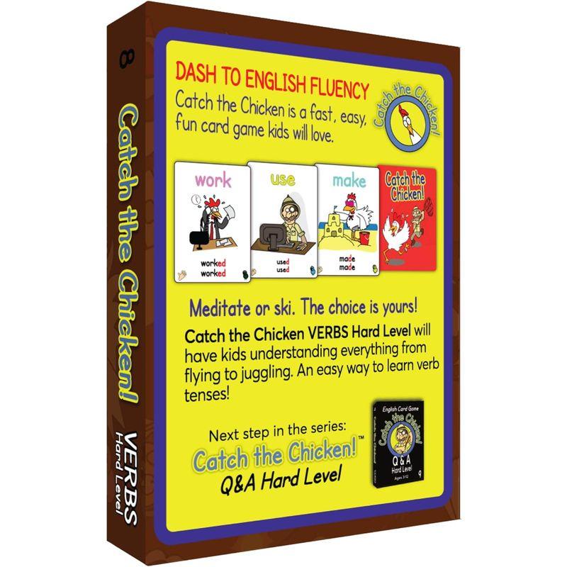 VERBS Hard Level Catch The Chicken English Card Game 英語動詞フラッシュカードゲームアク｜erde-shop｜06