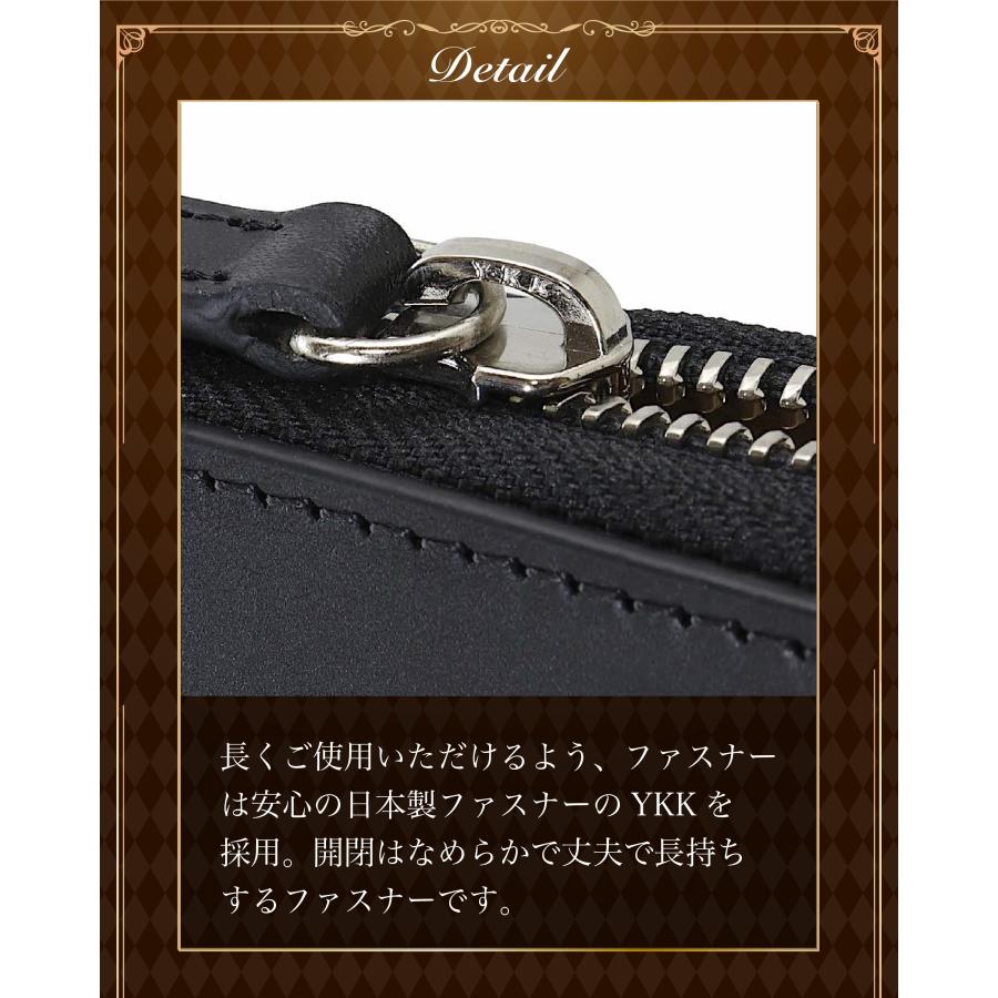 Eredita 長財布 メンズ 本革 財布 メンズ長財布 ラウンドファスナー