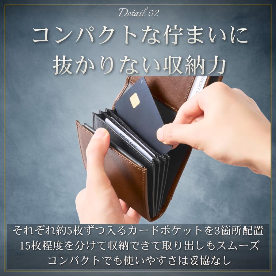 Eredita ミニ財布 メンズ 栃木レザー 本革 小さい財布 コンパクト 財布
