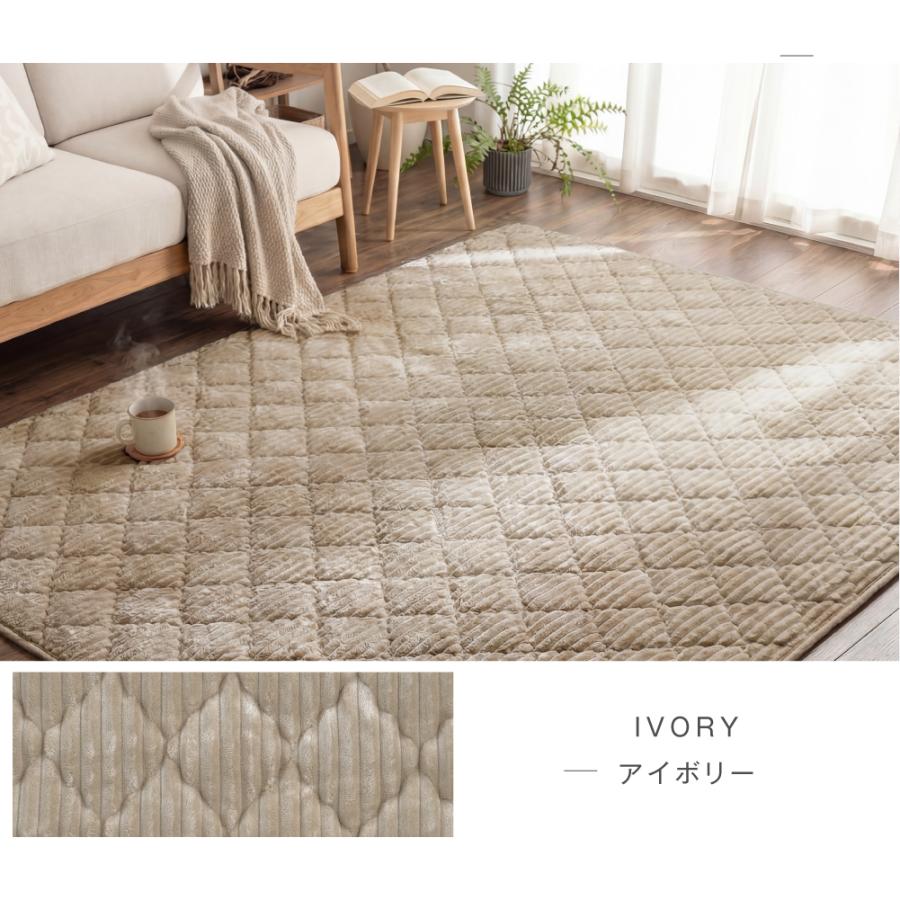 【お値下げ】洗えるラグマット　シエロ　アイボリー約190×300 ラグ 洗える ラグマット 絨毯 北欧 95×140 130×190 190×190 190×240