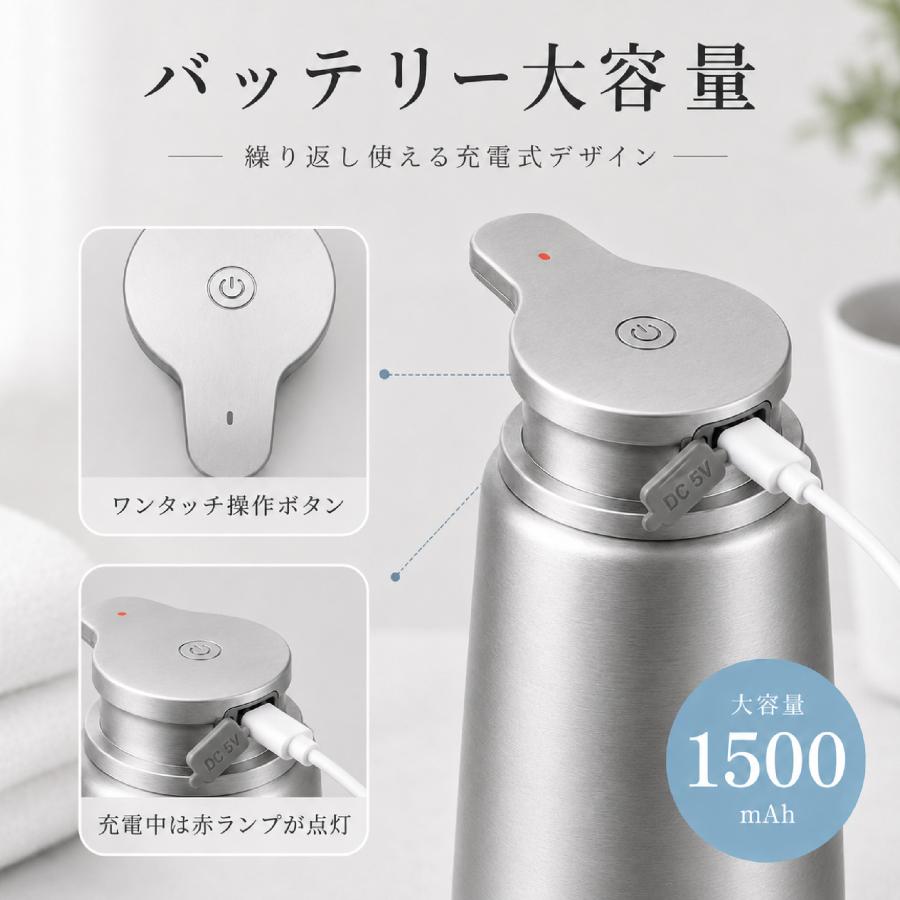 ソープディスペンサー 自動 泡 液体 ステンレス オートディスペンサー