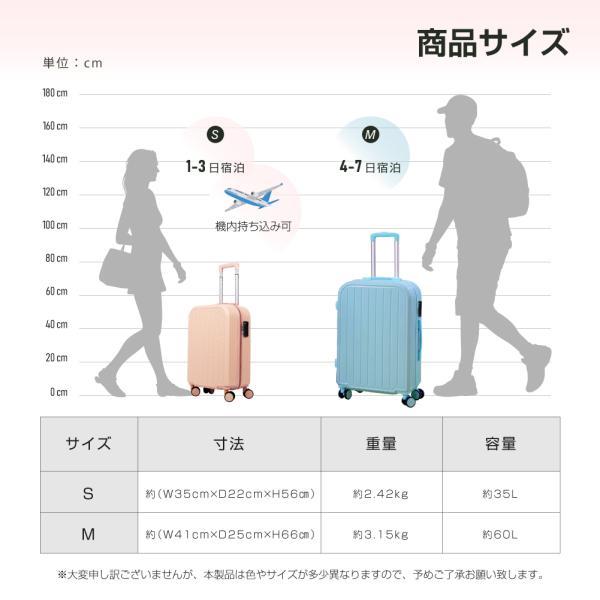 スーツケース キャリーケース キャリーバッグ 小型 2泊3日 超軽量 TSA