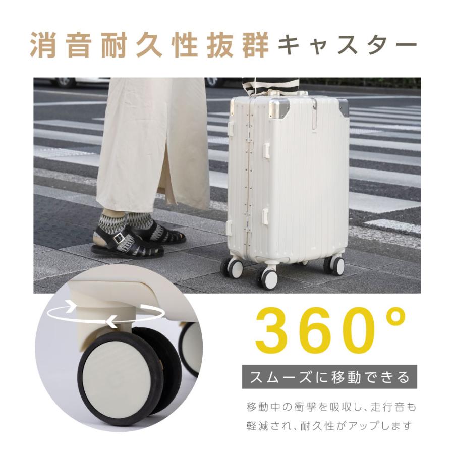 スーツケース フレームタイプ USBポート付き キャリーケース Mサイズ 5