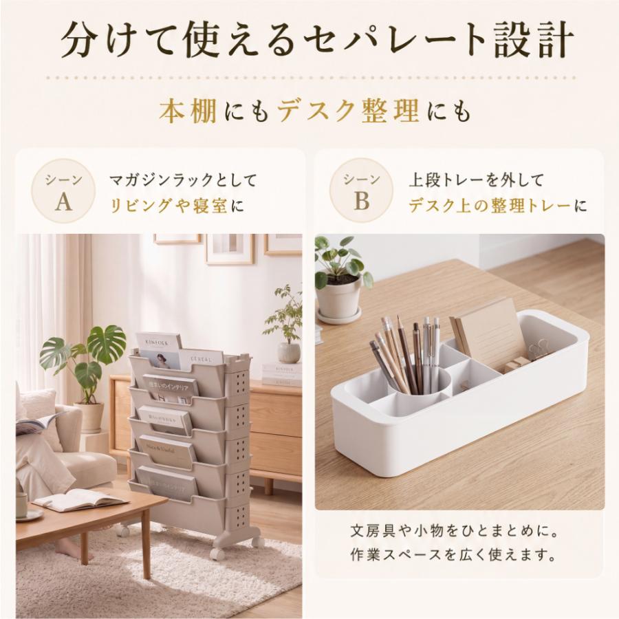 ファイルワゴン キャスター付き デスク収納 マガジンラック 収納棚