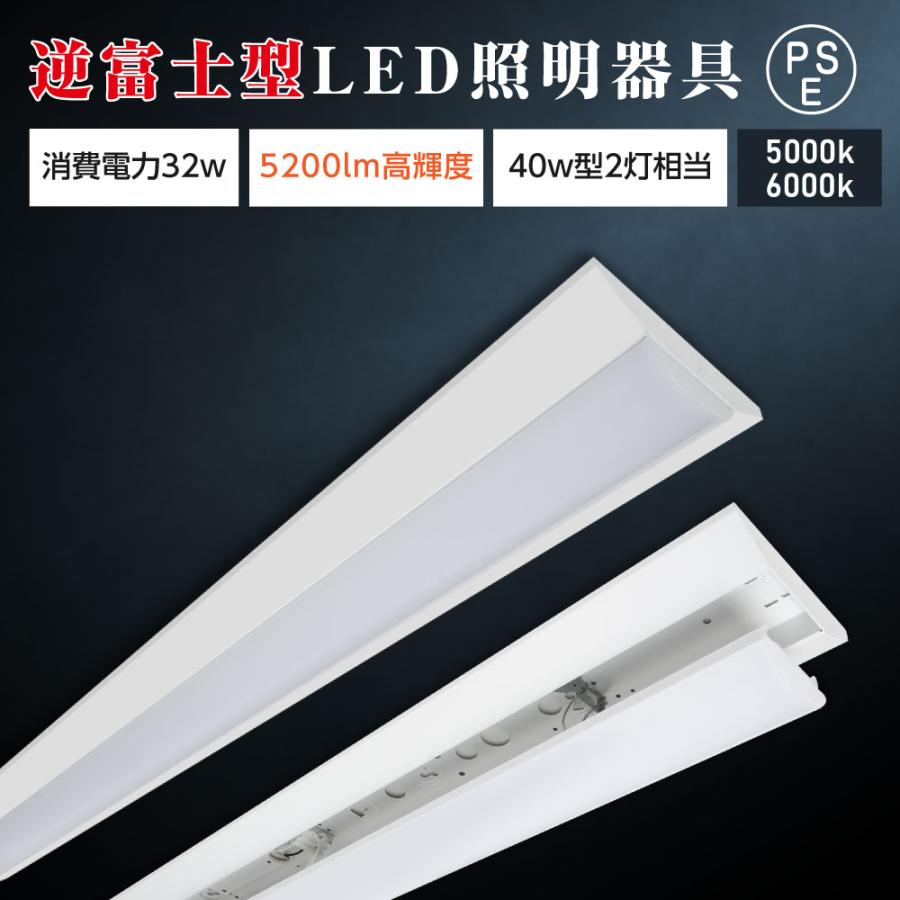ledベースライト 40W型 2灯相当 逆富士 LED蛍光灯 薄型 器具一 ledベースライト 40W型 2灯相当 逆富士 LED蛍光灯 薄型 器具一