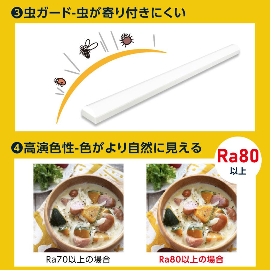 ledベースライト 40W型 2灯相当 トラフ型 2台セット LED蛍光灯 薄型 器具一体型 一体型照明 天井直付型 直管蛍光灯 シーリングライト tt-lbl-t832-2set_4