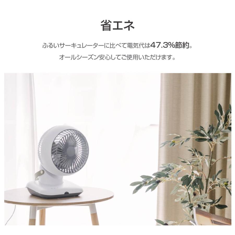 360°首振り サーキュレーター 扇風機 リビング扇風機 3段階風量調節