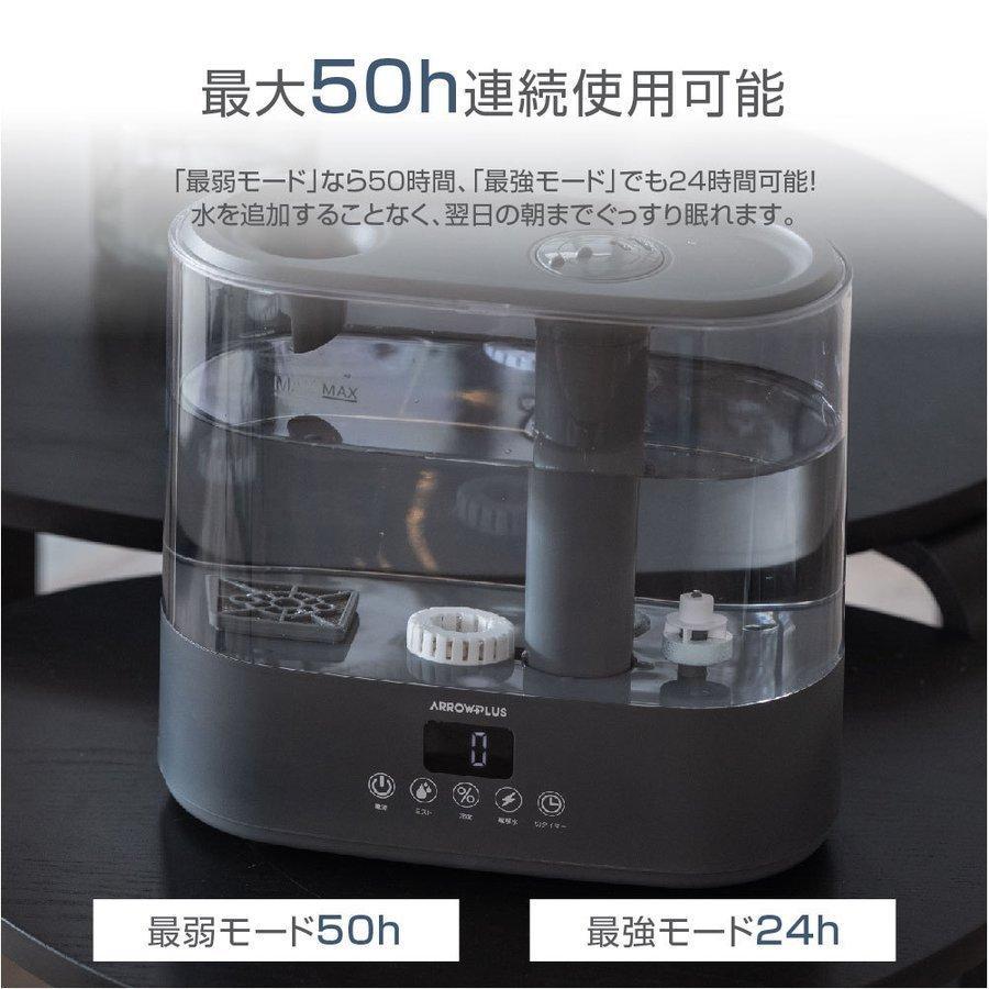 超音波加湿器 加湿器 電解水生成 卓上 大容量 4L 11畳対応 花粉症対策