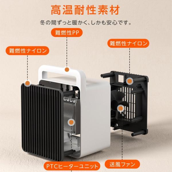 セラミックヒーター 小型 電気ヒーター 900W 速暖 セラミックファン