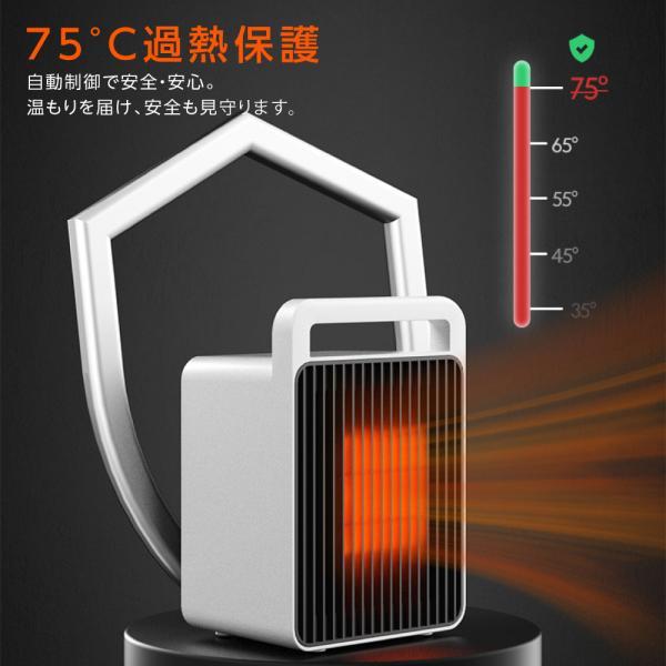 セラミックヒーター 小型 電気ヒーター 900W 速暖 セラミックファン
