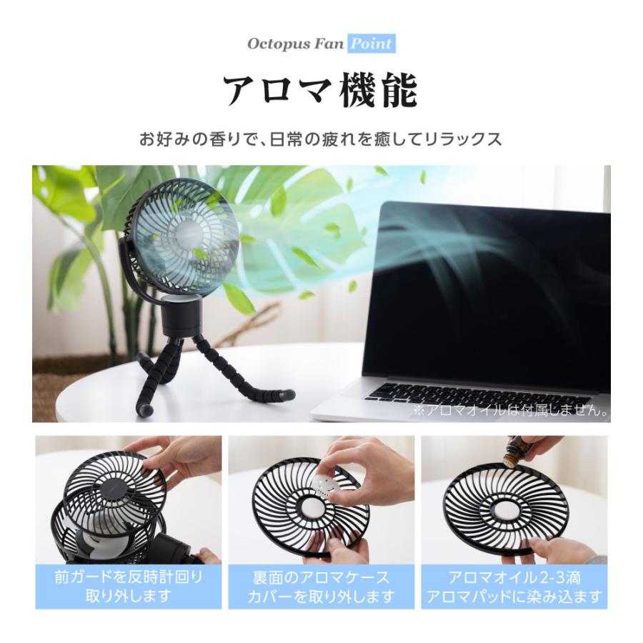 扇風機 卓上 360°自動首振り 小型 ミニファン 充電式 三脚ファン