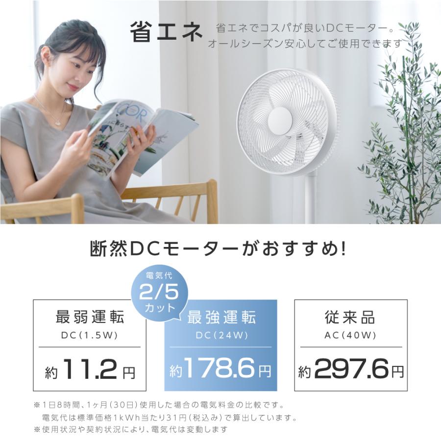扇風機 サーキュレーター 7枚羽根 6段階風量調節 自動首振り リモコン