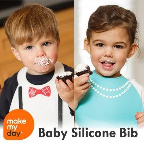 メイクマイデイ シリコン100 のやわらかビブ 6ヵ月 3歳 107 タキシード お食い初め食器 食器セット